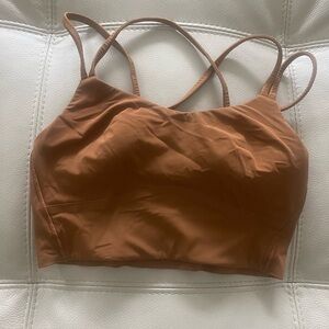 Brown Strappy Crop Top